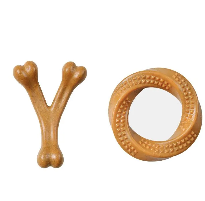 2-Packages Indestructible Wishbone Dog Chew Toy for Aggressive Chewers