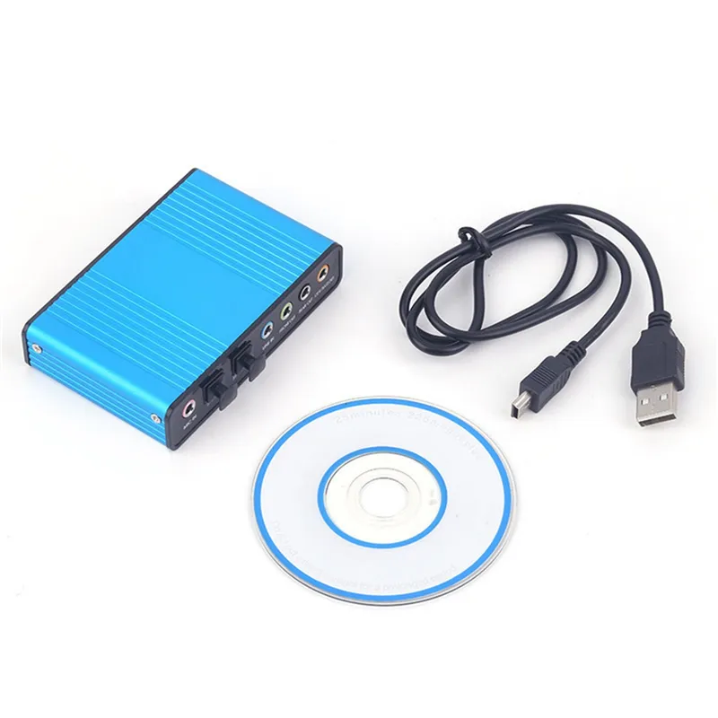 Usb Optical Sound Card 6 Channel 5.1 External Reverb Sound Card Black