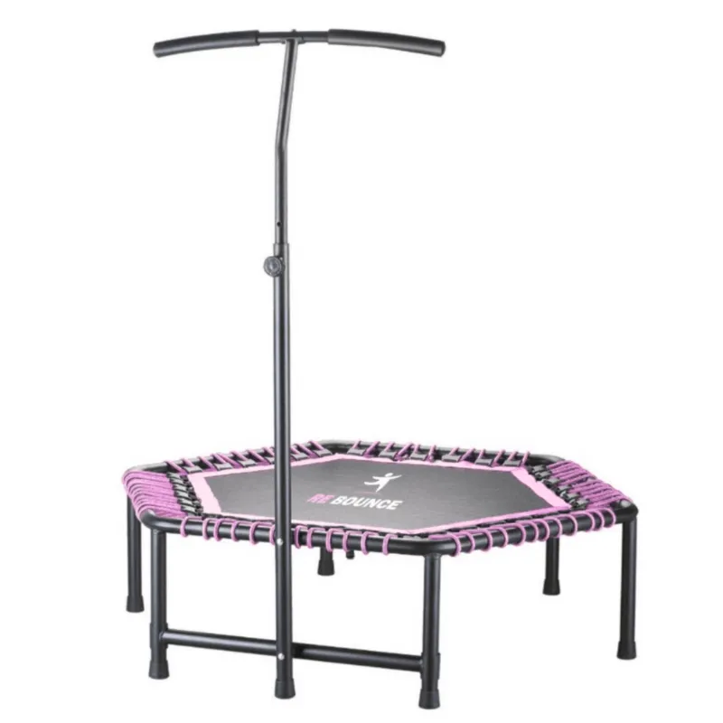 Hex Fitness Rebounder and Trampoline - Azalea Pink