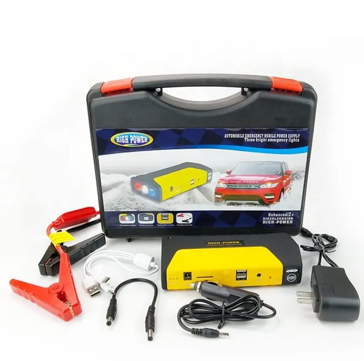 Multi-Functional Car Emergency Jump Starter with Built-in Air Pump