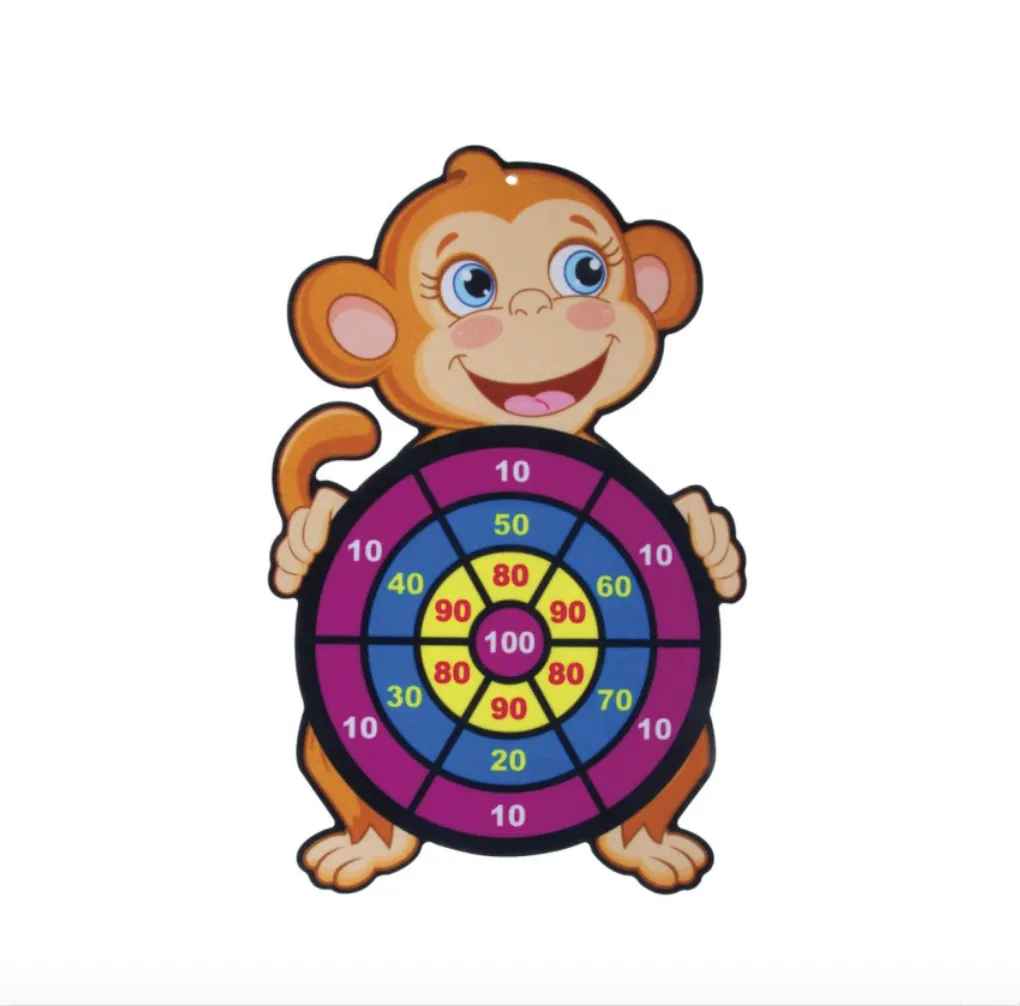 Monkey DartBoard Game for Children Play Games Kids Dartboard Sticky Balls