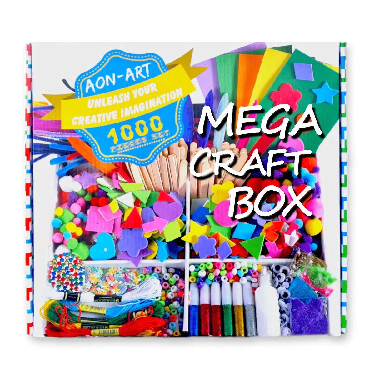 Aon-Art 1000+ Piece Mega Arts & Crafts Set