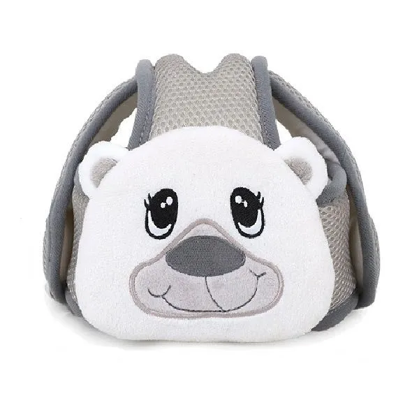 Baby Head Protector Helmet - Grey Bear Design
