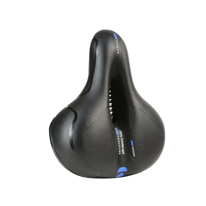 Bike Saddle Memory Foam Padded Oversized - Blue