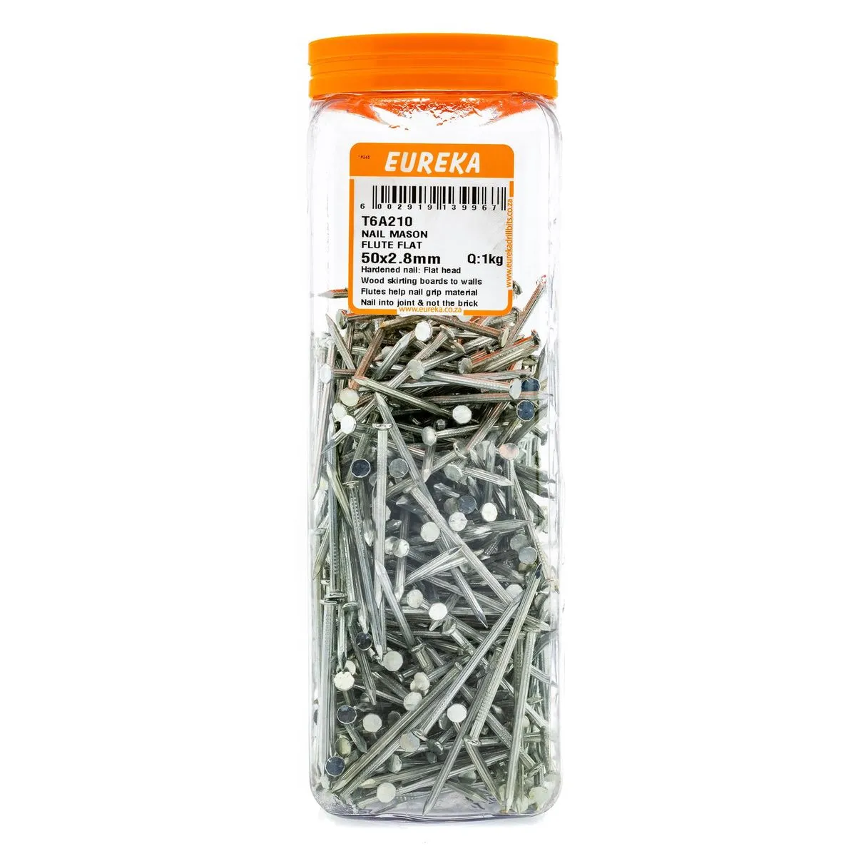 EUREKA Fluted Masonry Nail Flat 50 x 2.8mm Q:1kg T6A210