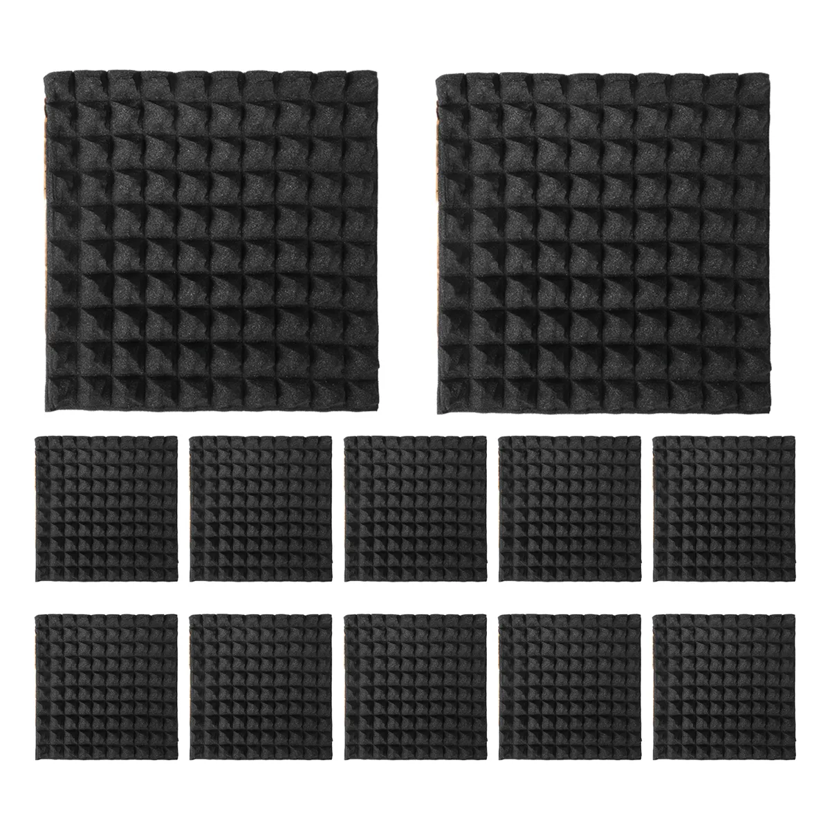 12 Pack Self-Adhesive Sound Proof Panels 2X12X12Inch Acoustic Panels