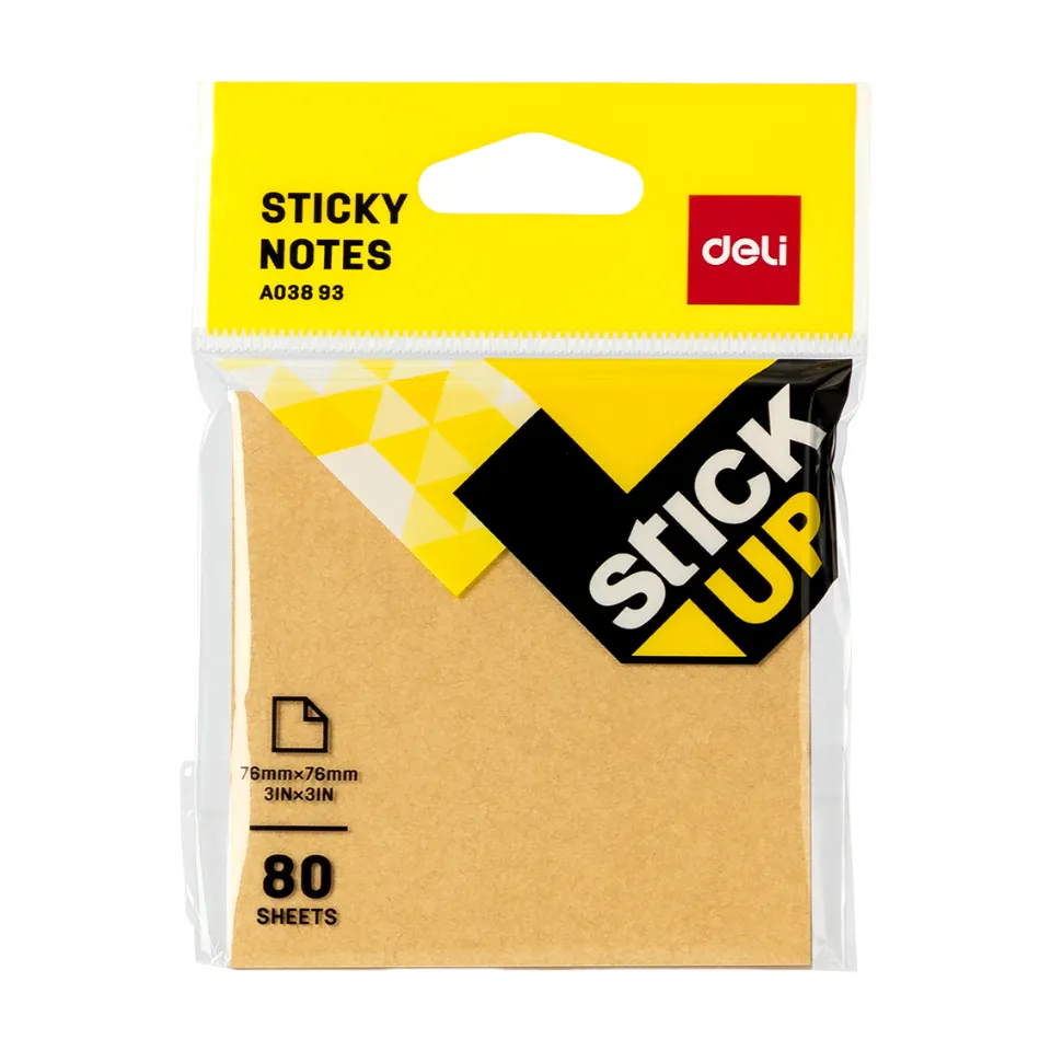 DELI 4BAG Sticky Notes 76 x 76mm - 80 Sheets Monochromatic Colours
