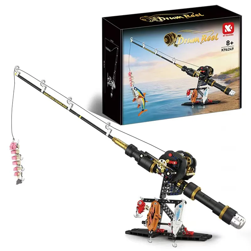 ZELTRYN Simulation Fishing Rod Building Block Set