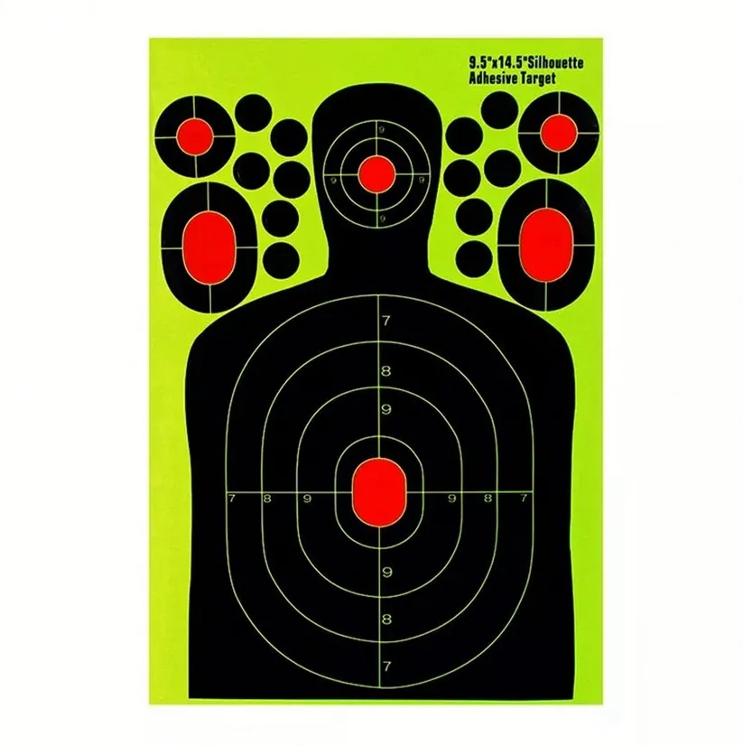 9.5 x 14.5 Target Shooting Adhesive 10 Pack Stickers