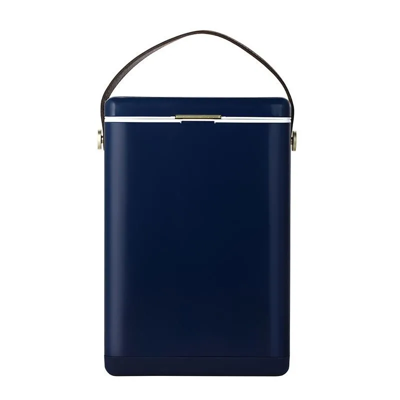 Portable Trending Cooler Box With Shoulder Strap - Blue