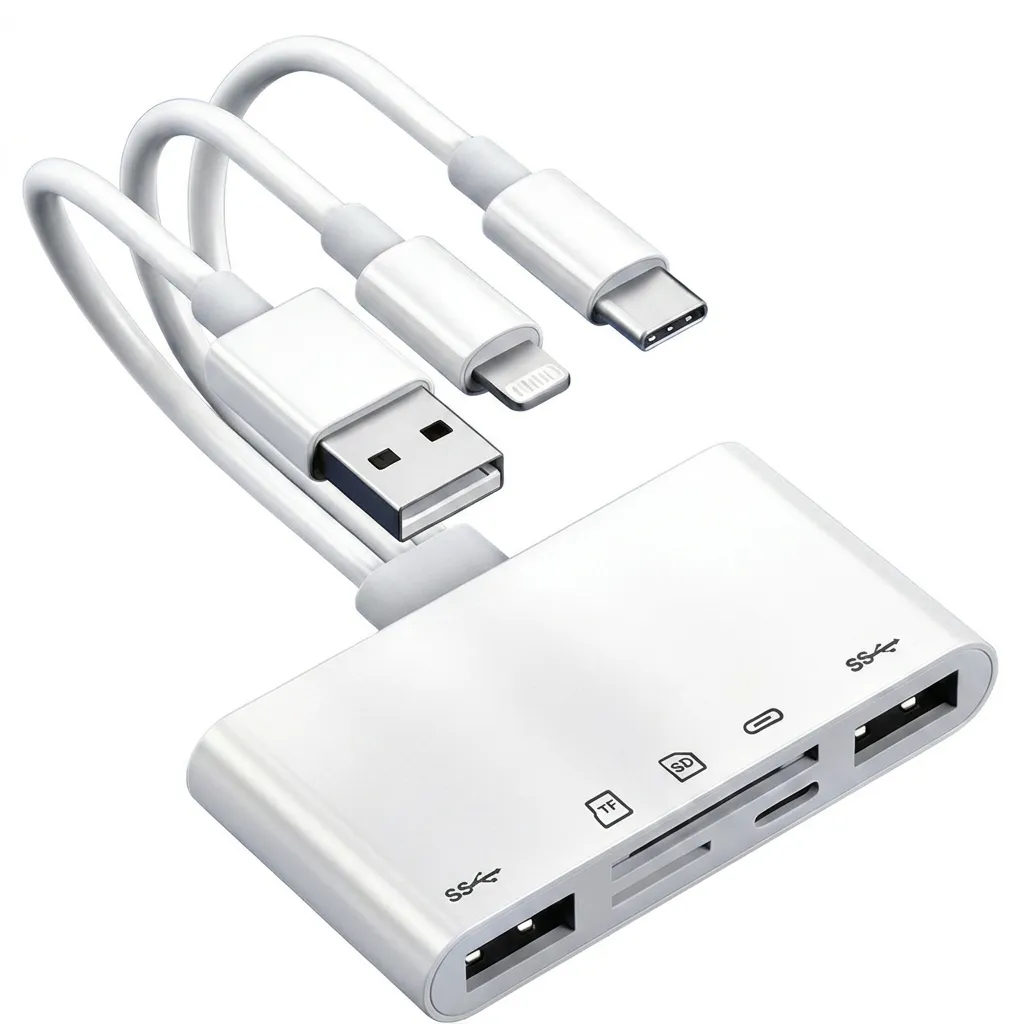 Koirerooy 5-in-1 Memory Card Reader, USB OTG Adapter & SD Card Reader