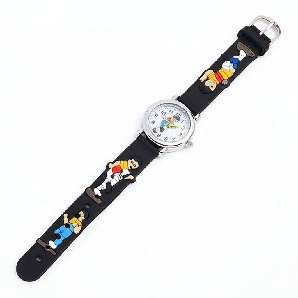 First Time Teacher Boys Girls Children Kids Analog Wrist Watch Cartoon - Black