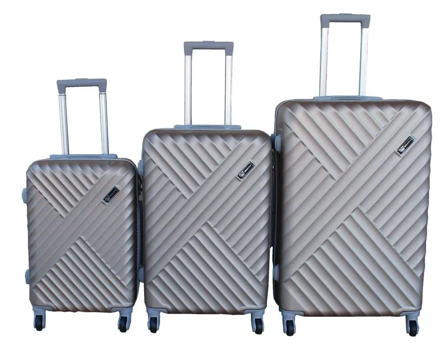 Travel Luggage Suitcase Bag Set-Stylish And Convenient 3-Piece - Gold