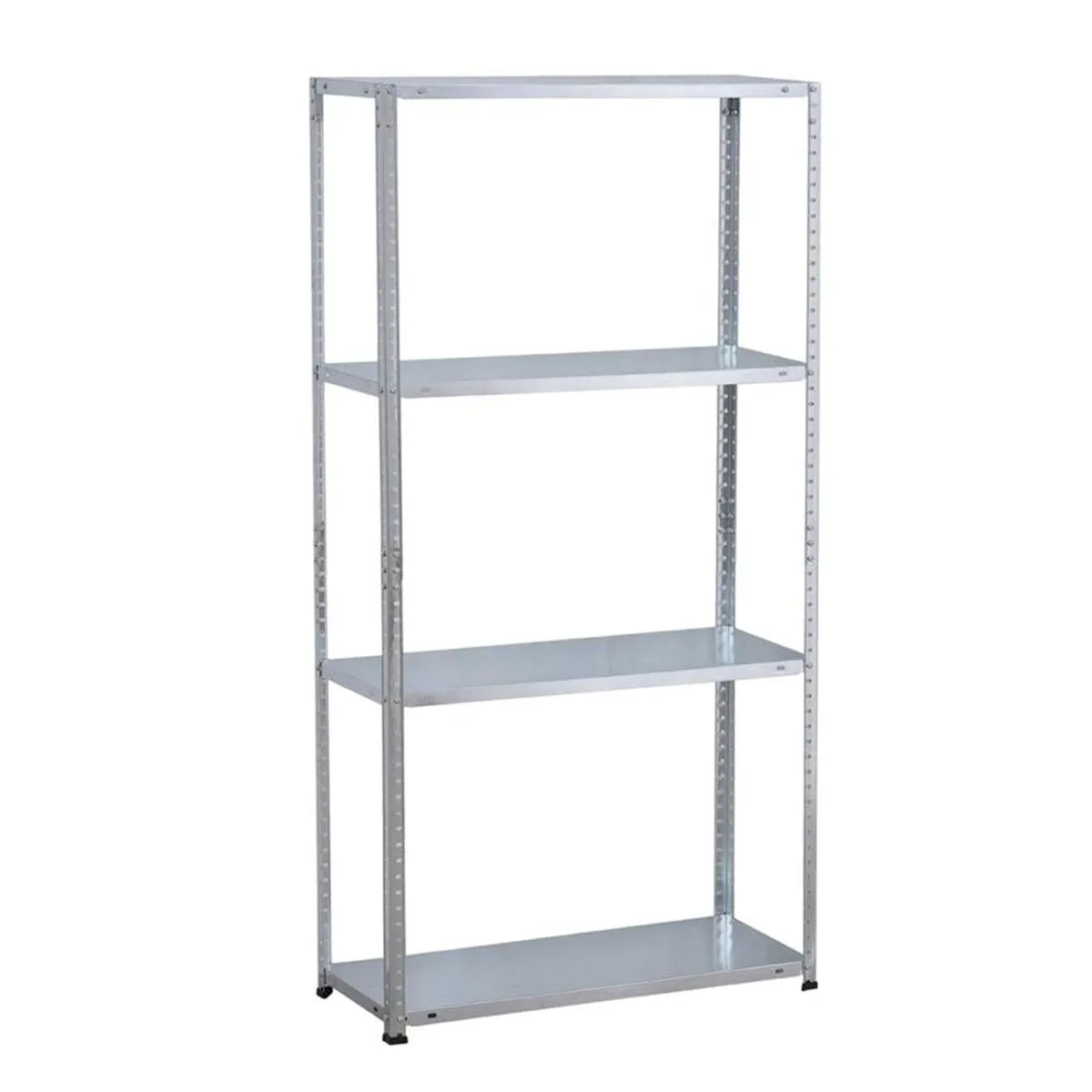 4 Tier Silver Storage Rack 150×75×30 Single Pack Pantry Food Storage Shelf