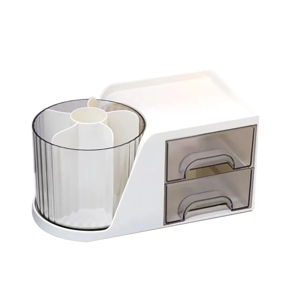 Desktop rotating stationery storage box