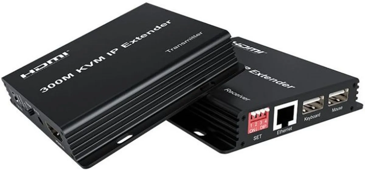 PTech 300m HDMI KVM IP Transmitter And Receiver Extender