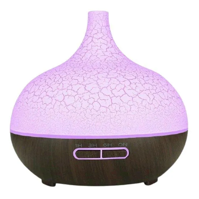 Aroma Air Humidifier Diffuser With 7 LED Color Options - Dark Brown