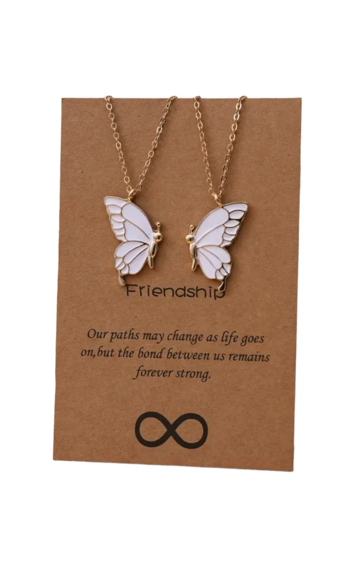 Butterfly Pendant Necklaces - Gold
