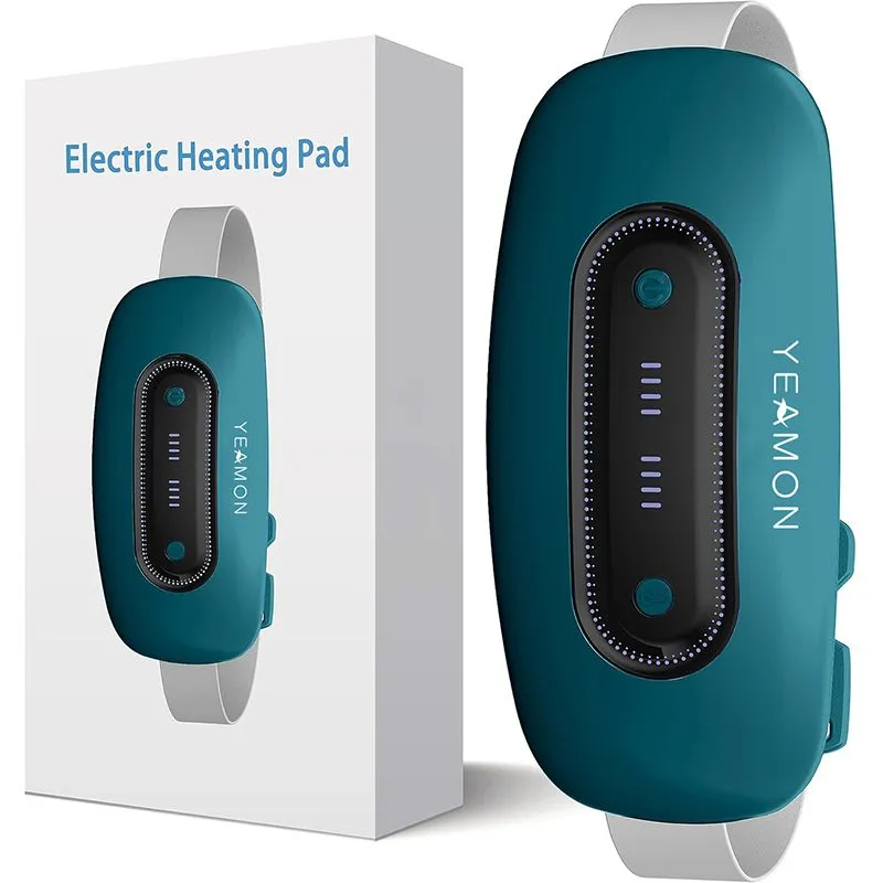 Electric Heating Pad, Portable Cordless Menstrual Heating Pad -  Dark Blue Green