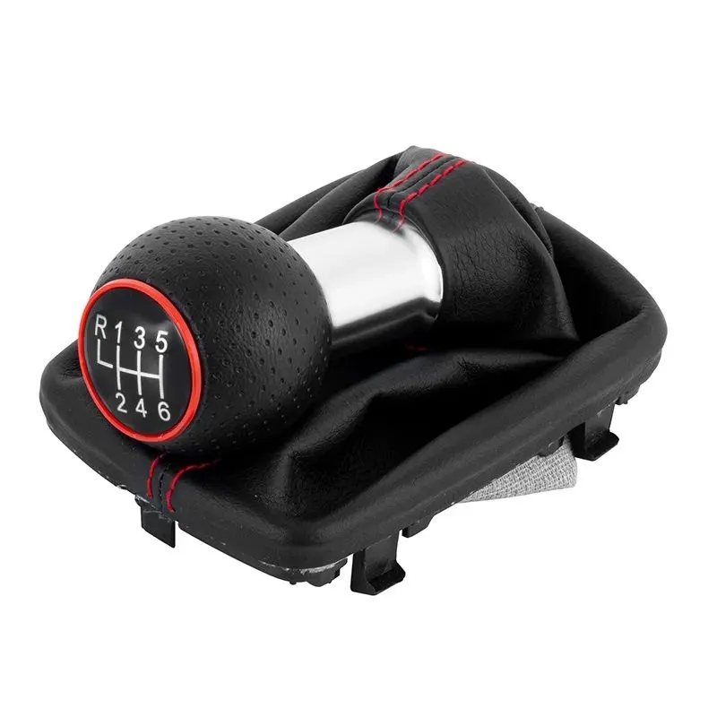 6 Speed Gear Knob with Leather Boot for Audi A3 S3
