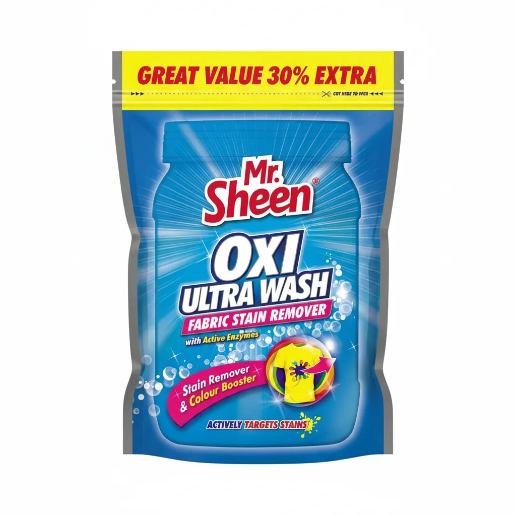 Mr Sheen Oxi Ultra Wash Fabric Stain Remover Powder 650g