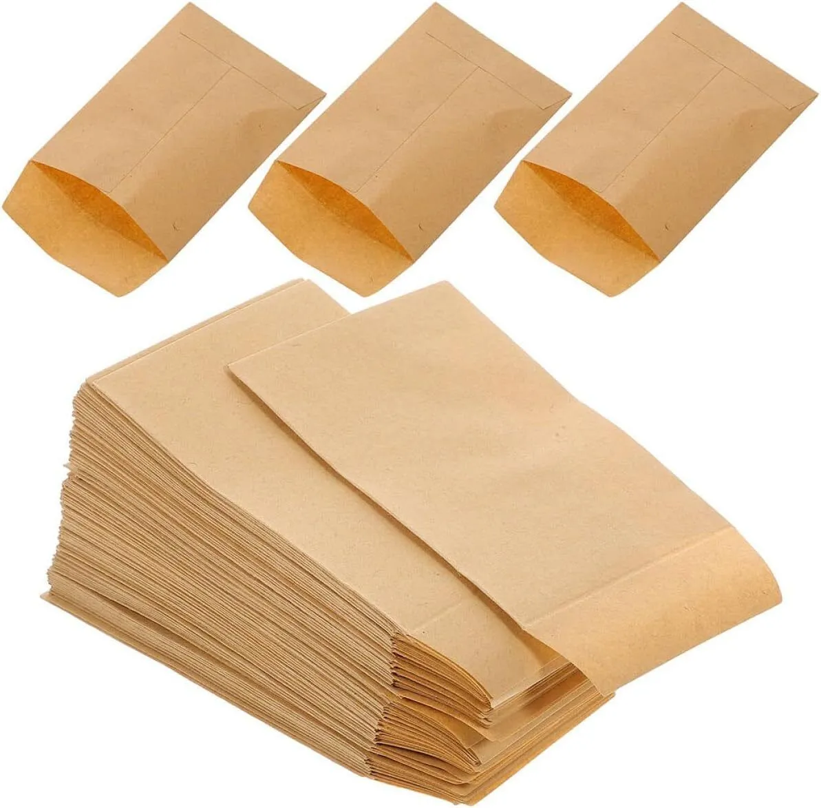 50Pcs Small Brown Kraft Paper Seed Envelopes with Self-Seal Adhesive