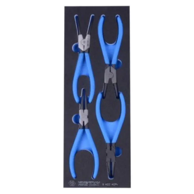 King Tony - Pliers Set Circlip 180mm 4 Piece Eva Foam