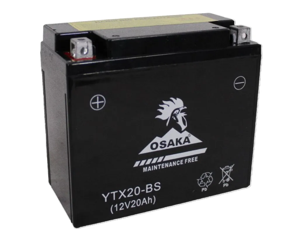 12V 20Ah YTX20 Maintenance-Free Sealed Motorcycle Battery