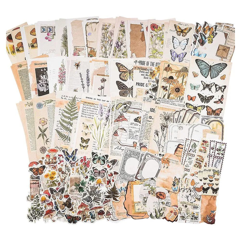 Vintage Scrapbook Supplies for Art Journaling Planners DIY Paper Stickers