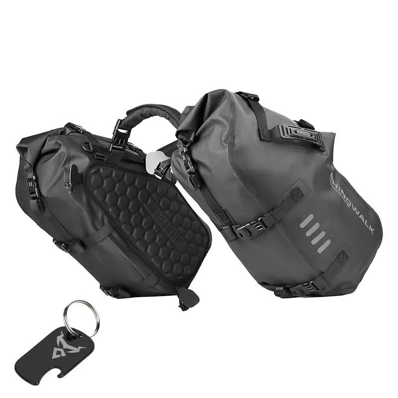 Motorcycle Soft Luggage Saddle Bags (28L) - Plus Keyring