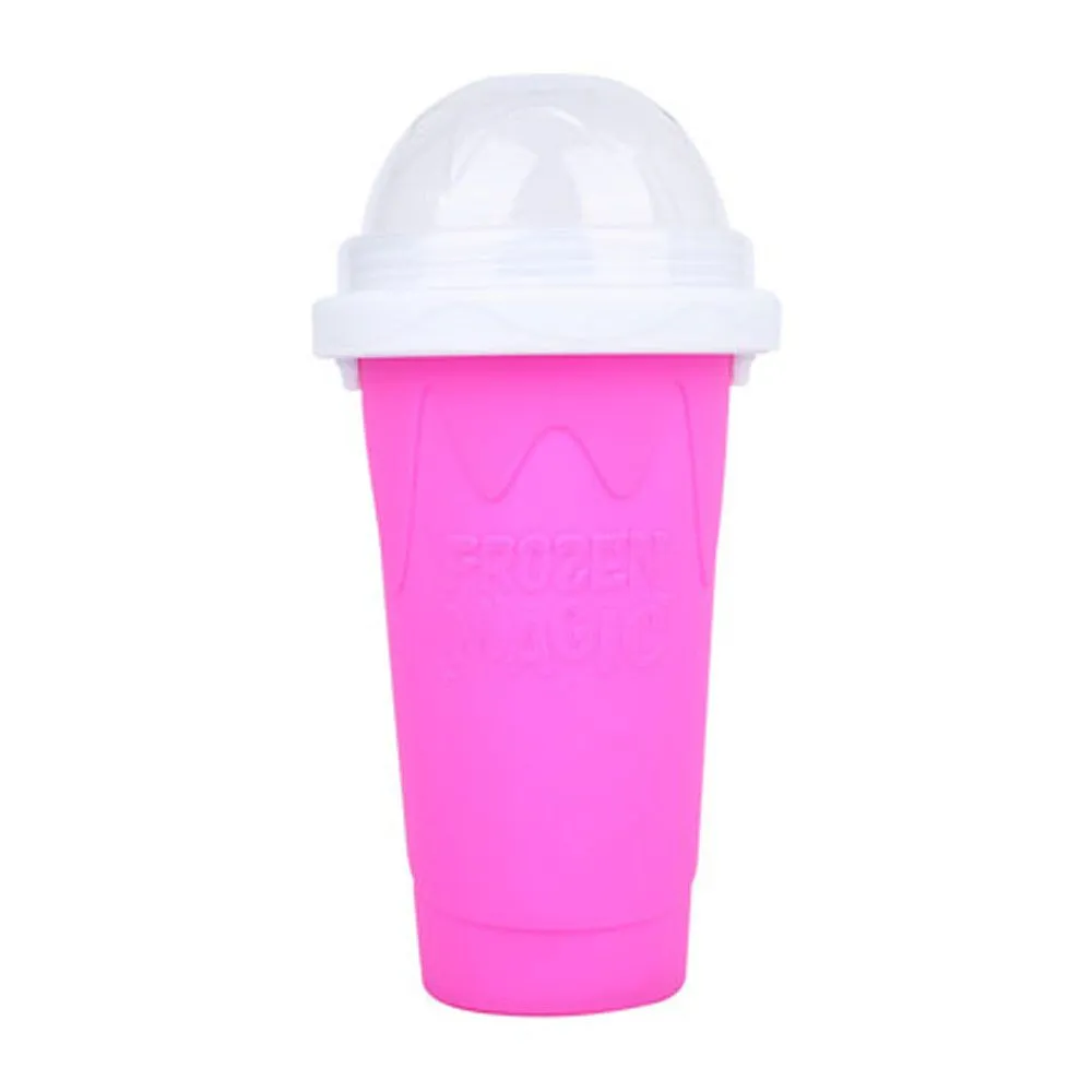 Summer silicone Quick-Frozen Cups - Magic Ice Cream Mugs For Home - Pink