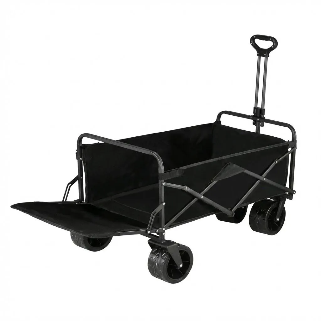 Portable Folding Beach Wagon Extended Camping Trolley Cart 250kg