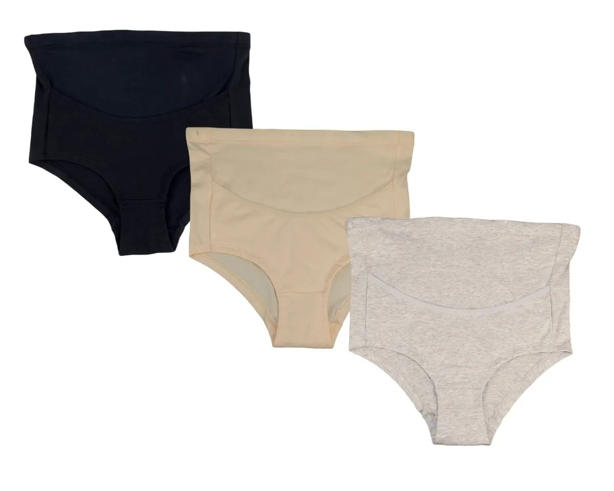 Maternity Underwear Cotton Pregnancy Panties High Waist Briefs Pack of 3