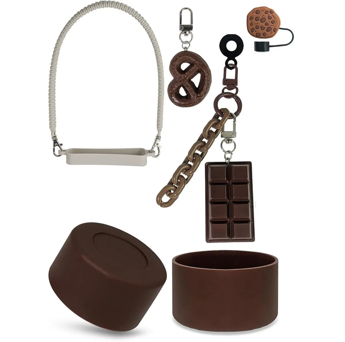 Cute Charms and Silicone Straw Covers for 30&40 Oz Stanley Cup Accessories