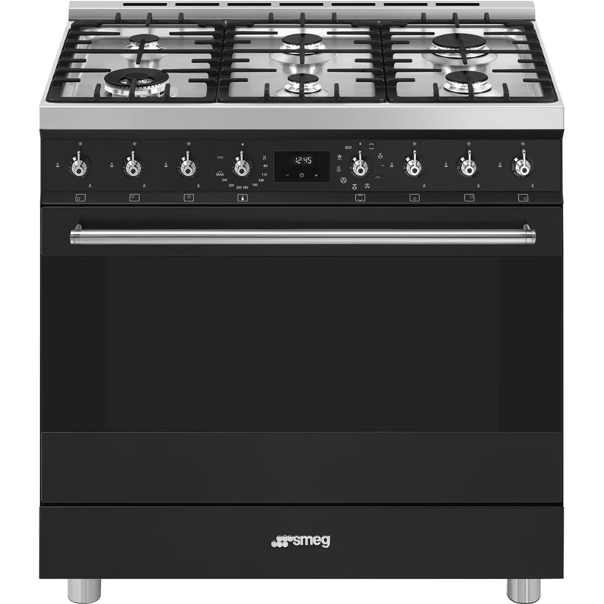 Smeg C9 90cm Symphony 6 burner Gas/Electric Freestanding Cooker - C9MAMBSSA2 Matt Black