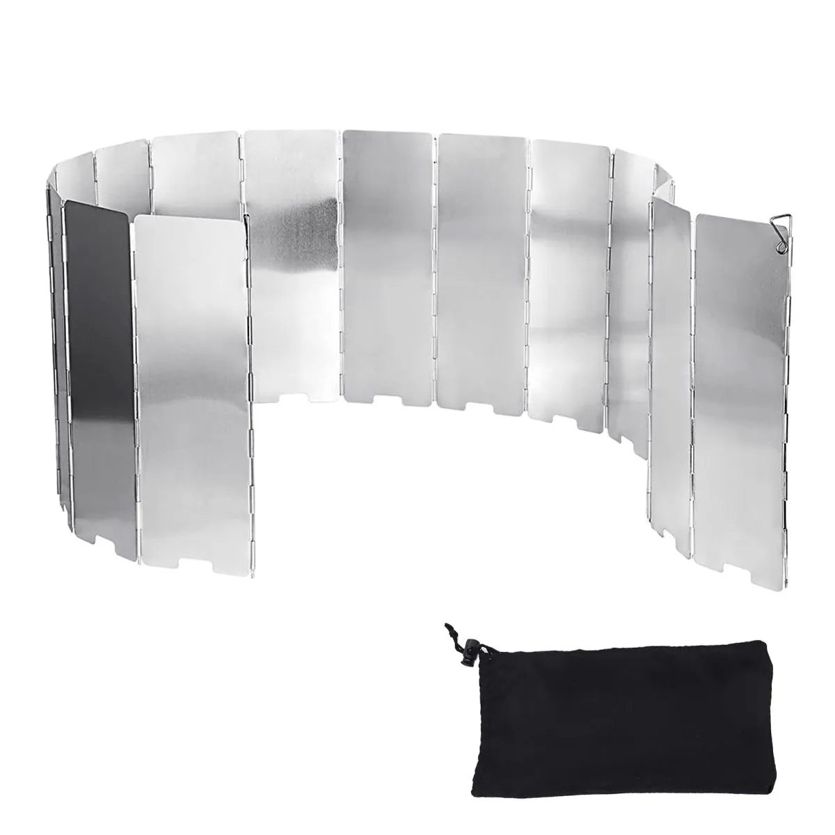 16 Plates Folding Outdoor Camping Stove Windscreen with Carrying Bag Gift