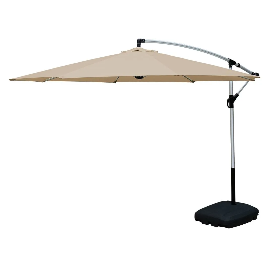 Aluminum Garden Umbrella Cantilever - Brown