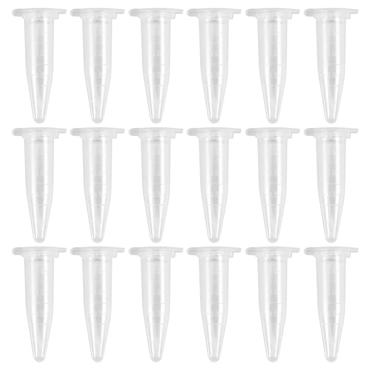 1000Pcs Mini Centrifuge Tubes 1 5Ml Raduated Clear Plastic With Cap