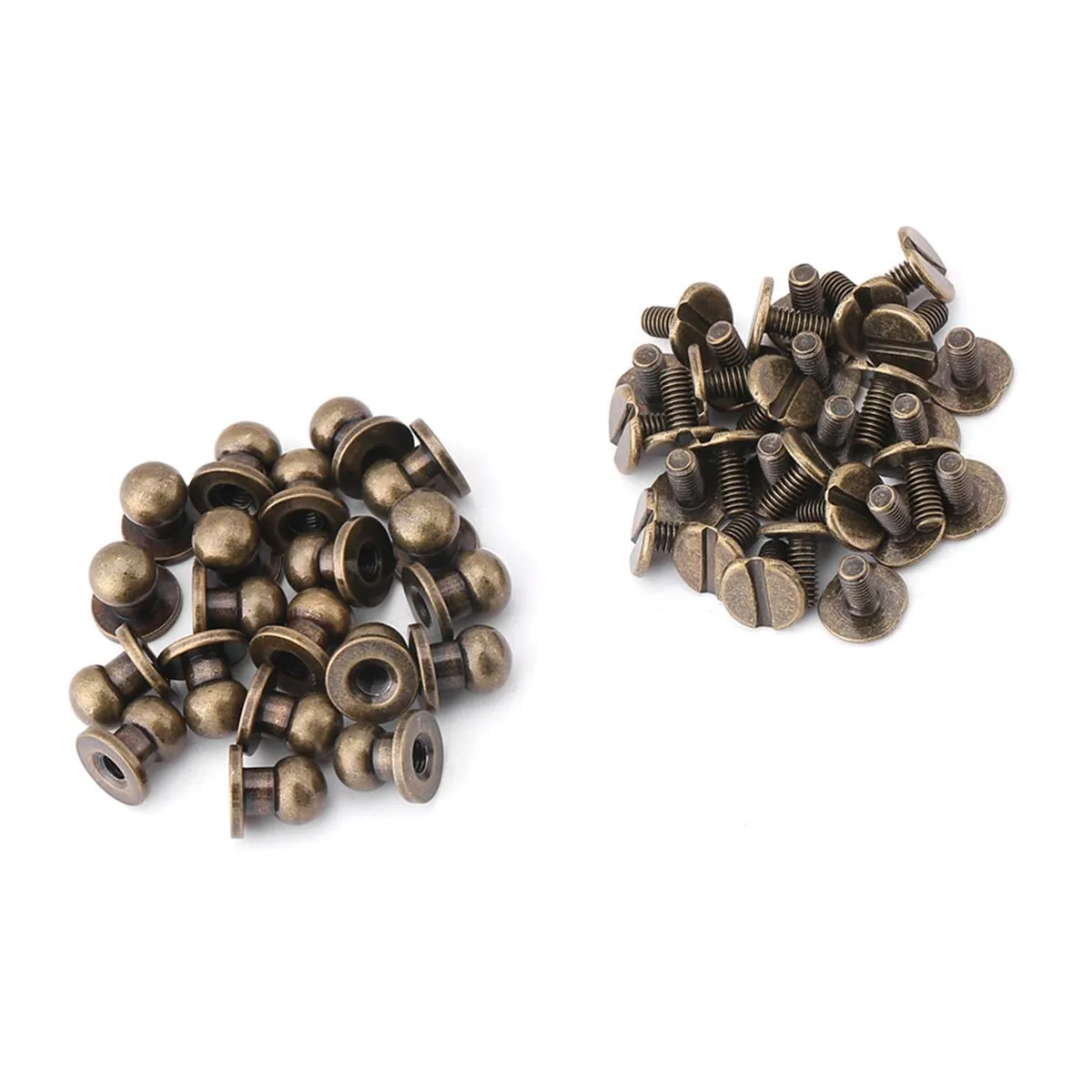 20pcs Solid Copper Rivet Buttons for DIY Leather