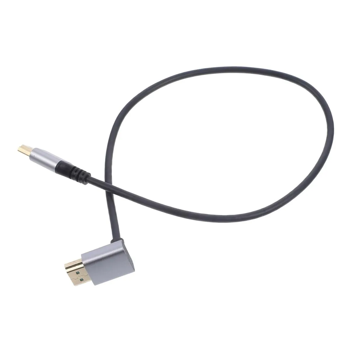 0.5m To Male Angled Video Cable For Computer Monitor, TV, Tight Space