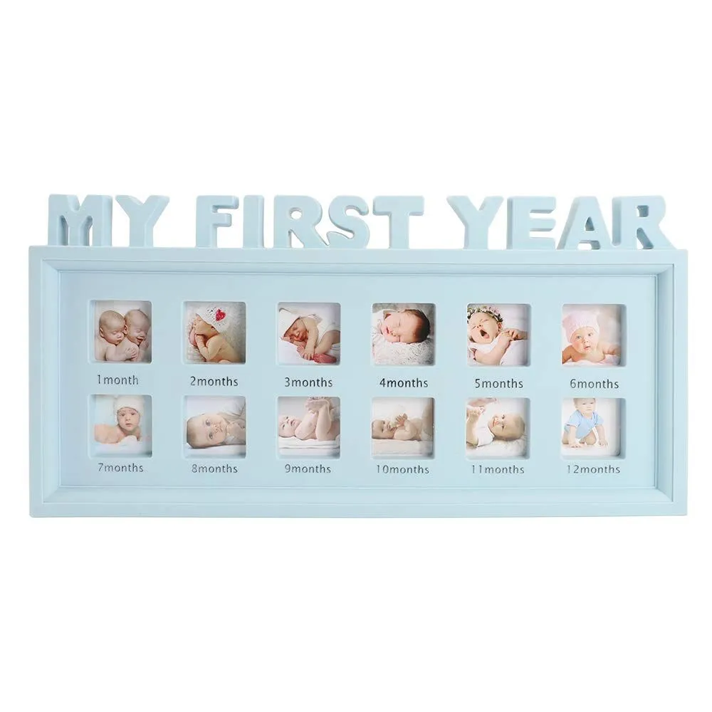 My First Year Baby Photo Frame - Blue