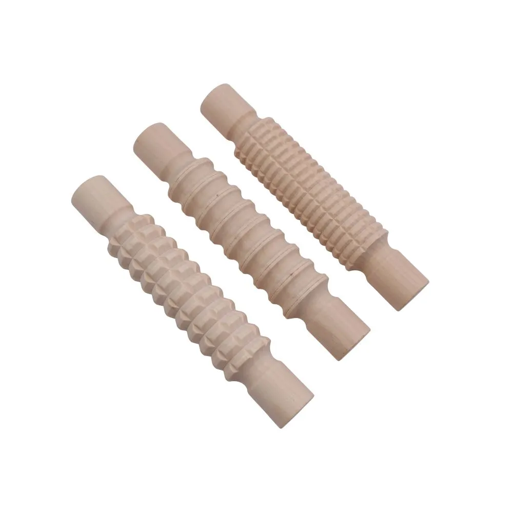 Anthony Peters Wooden Pattern Rolling Pins: 3 Pieces