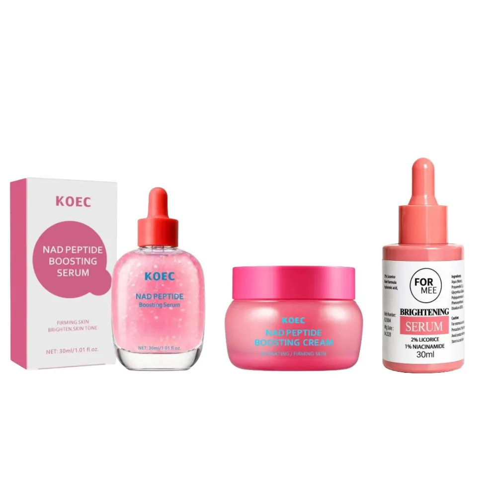 KOEC NAD + Peptide Boosting Serum, Cream And FORMEE Brightening Serum