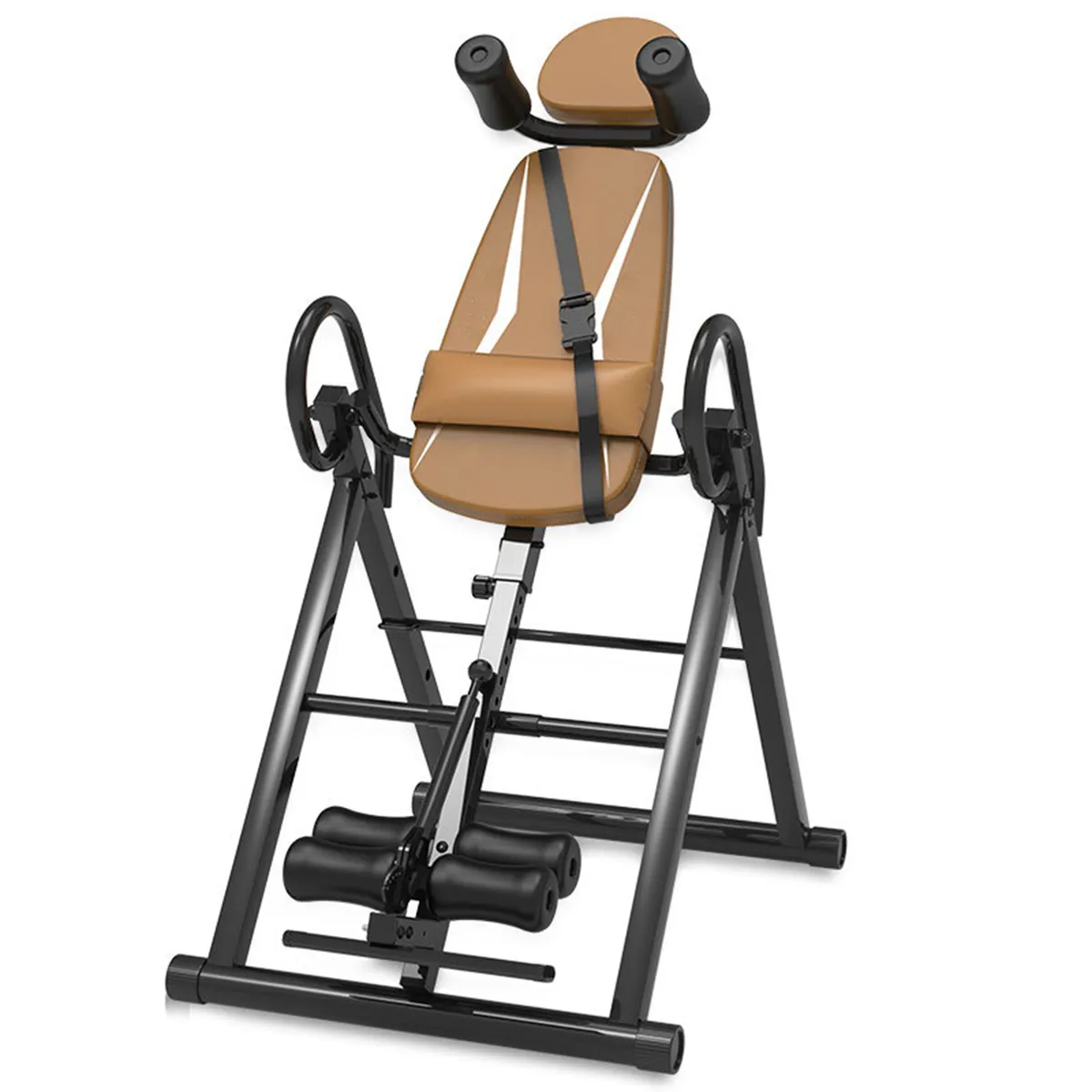 Inversion Bench Gravity Trainer Back Stretch Machine Strength Training - Yellow, Black