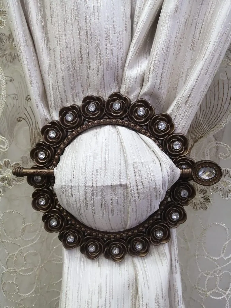 Curtain Holder Set (4 Pairs) - Brown