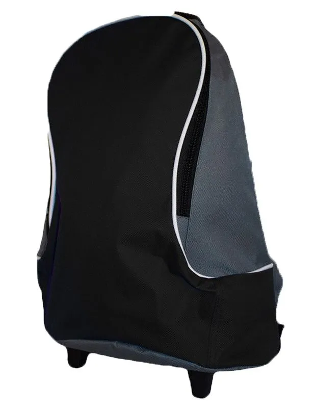 Fino DL-1008 Unisex Grade R - 1 Trolley Wheeled School /Travel Backpacks - Black