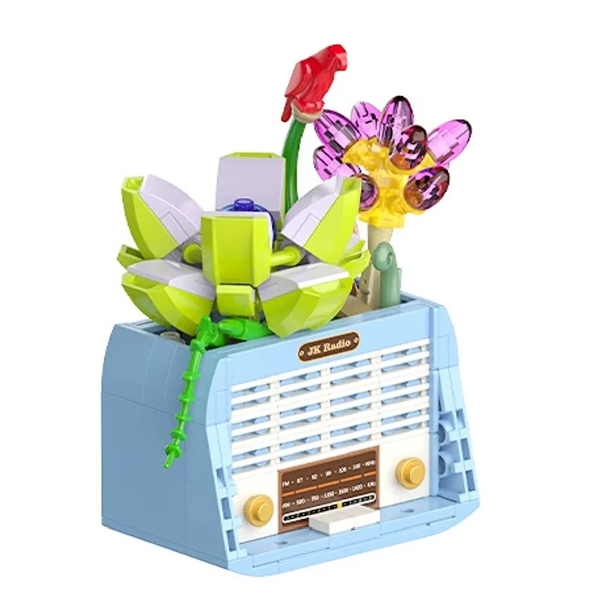Mini Block Camera Flower Pot Desk Decor