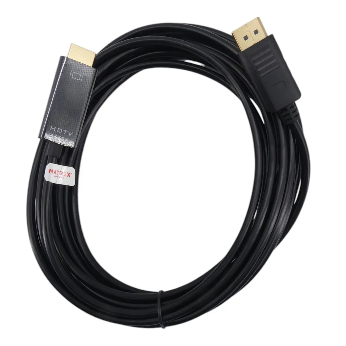 Matrix Gold-Plated 4K HDMI to Display Port Cable (Male to Male) - 5m