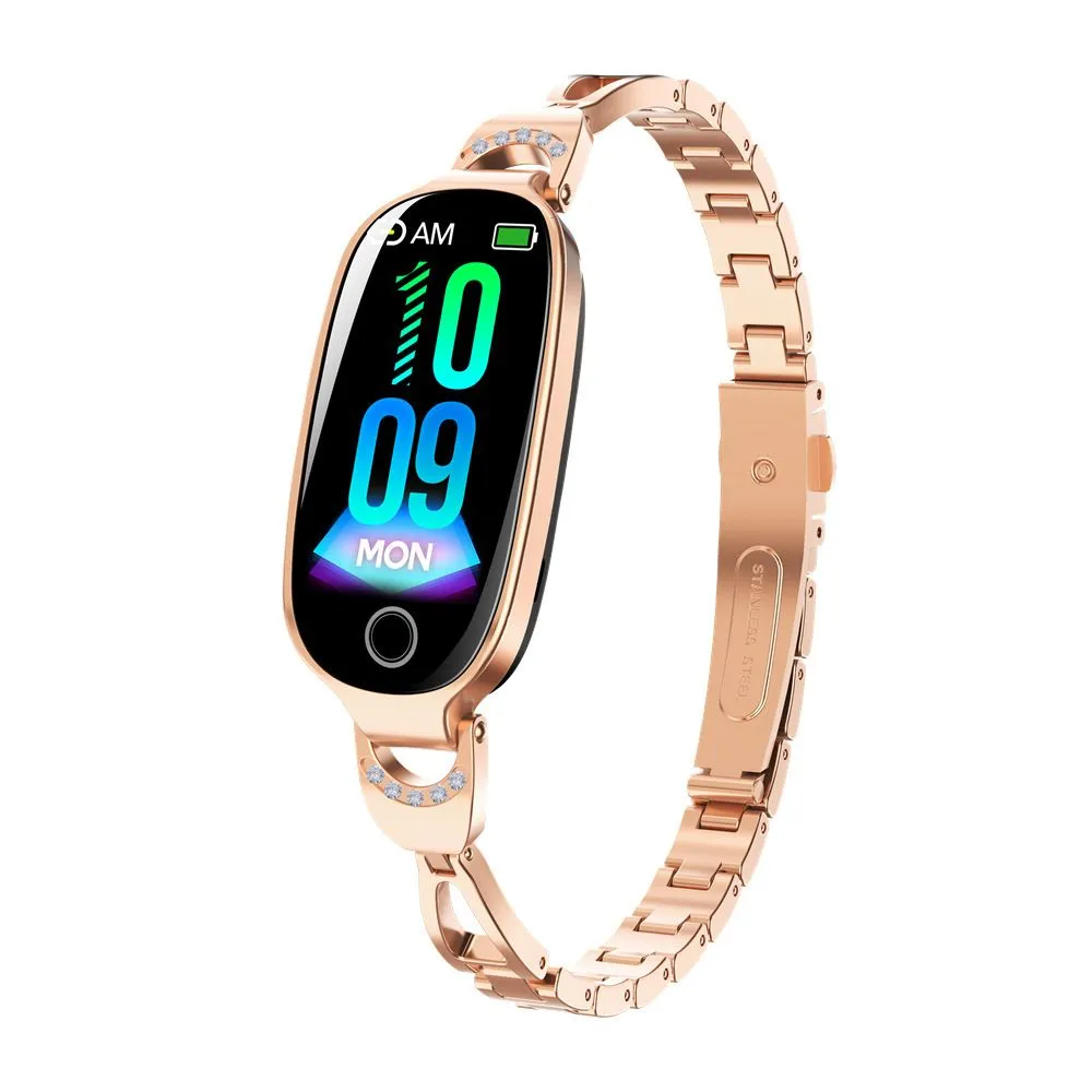 Women Smart Watch Fitness Tracker with Heart Rate Monitor - Gold