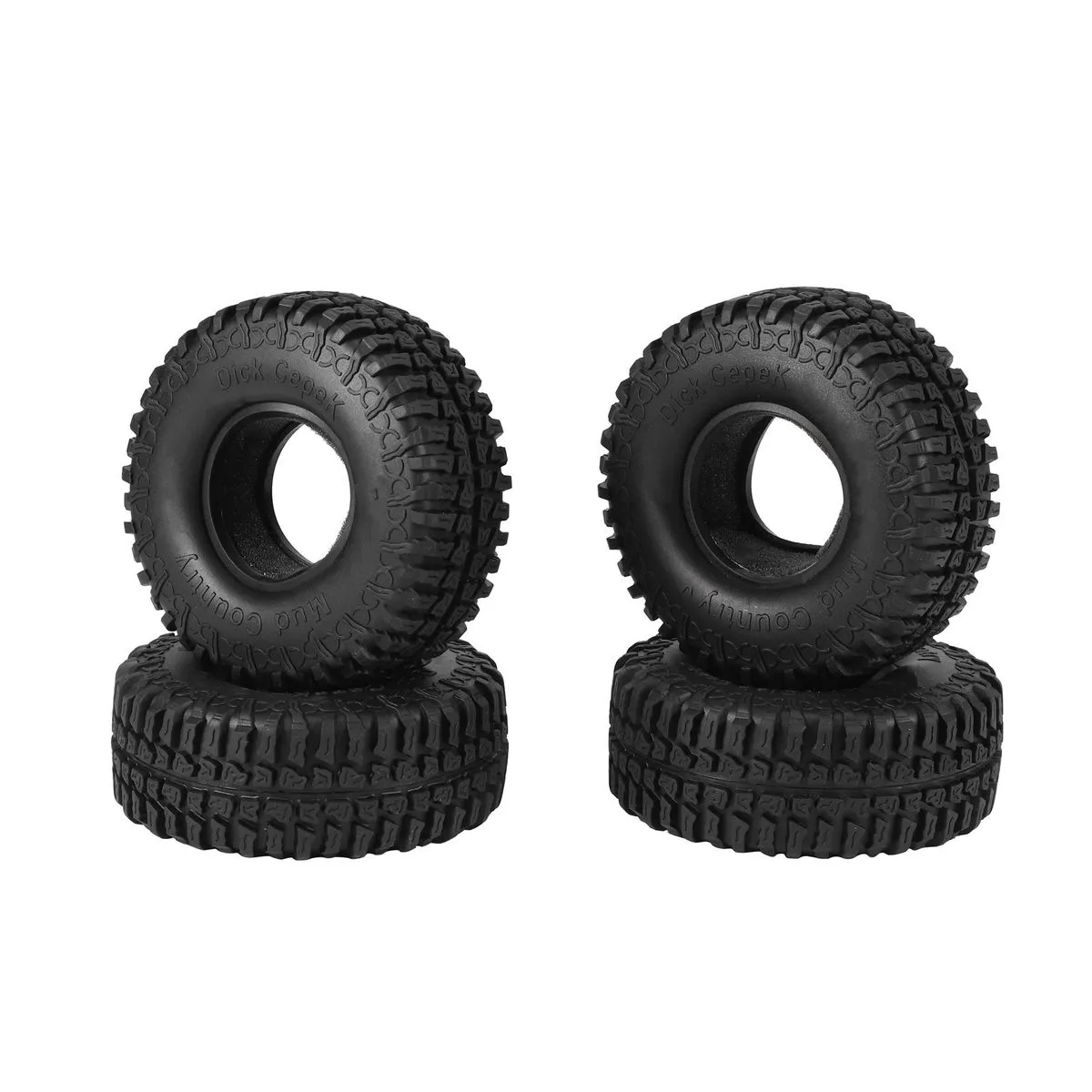 4PCS 100MM 1.9 Rubber Tires Tyres Wheel for 1/10 RC Crawler Car Axial SCX10